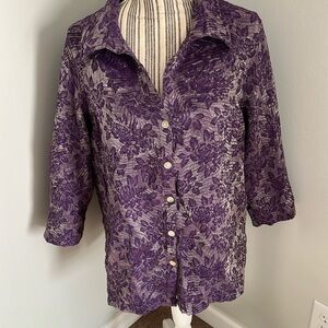 Scott Taylor Floral Top Size 1X